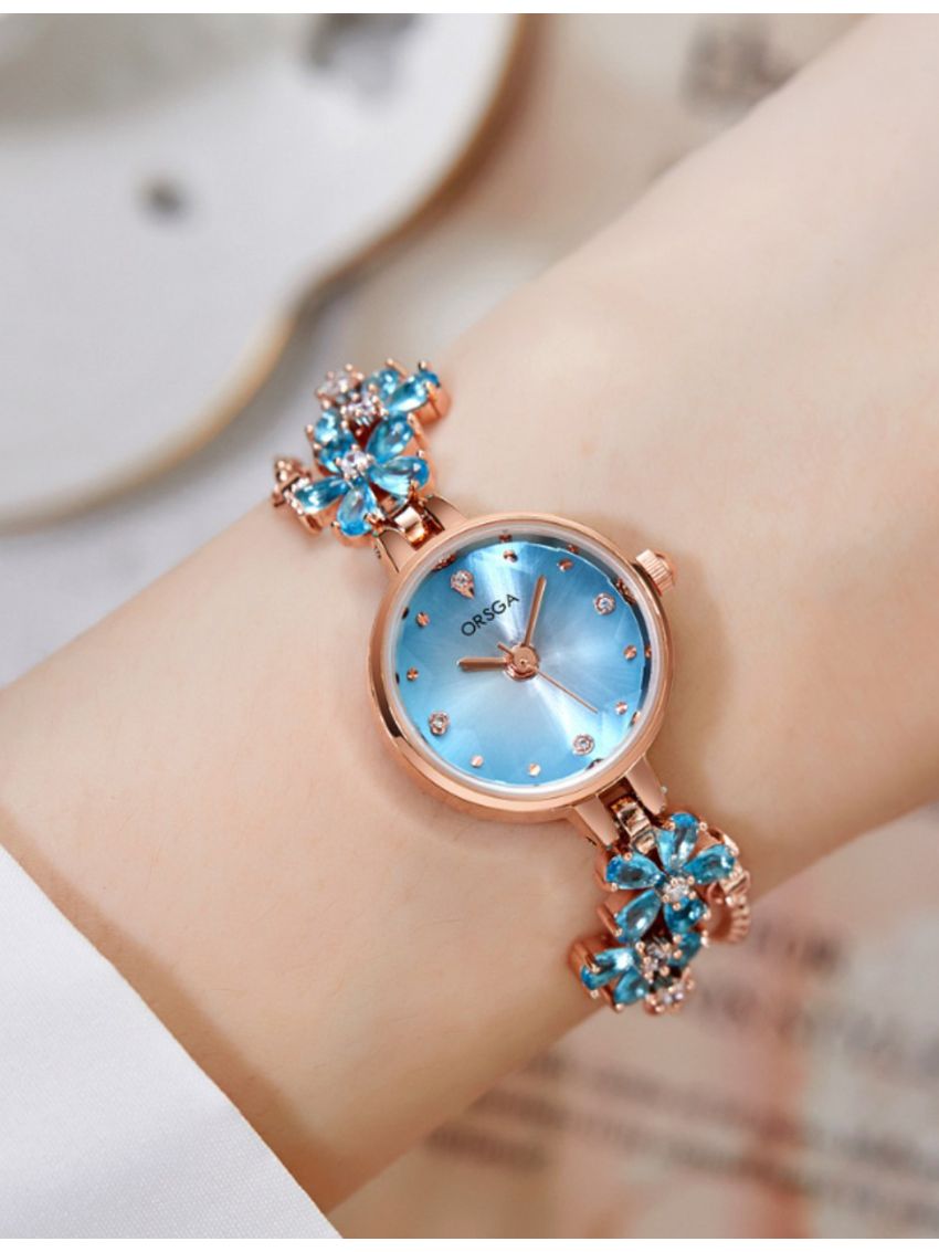 四葉草鑽石鏈條石英女錶- 品牌特賣，就是超值！